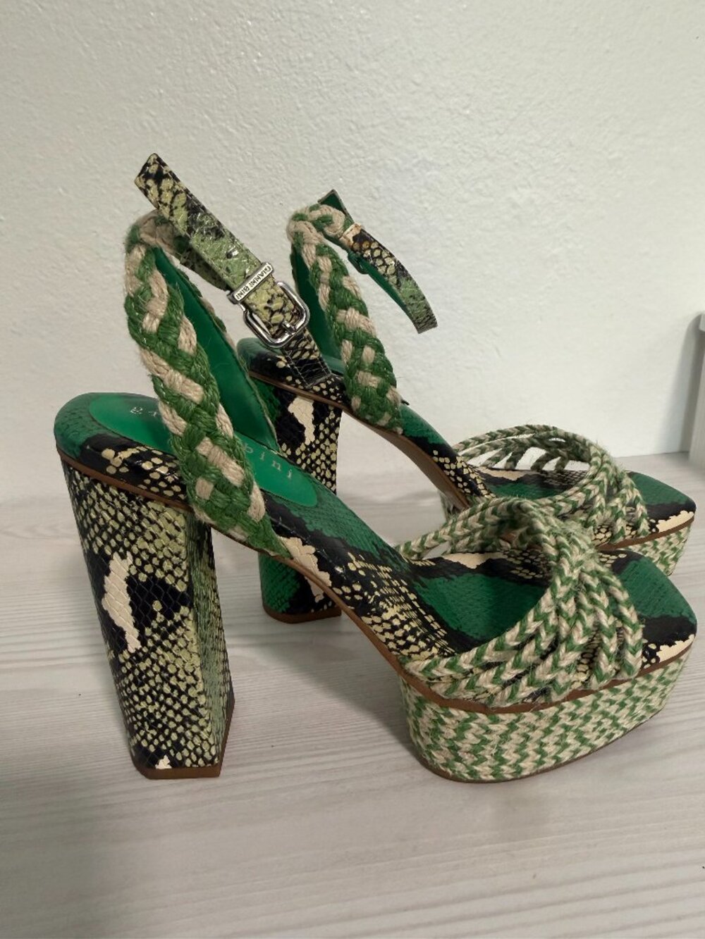 Gianni Bini - Snakeskin/braided platform sandal